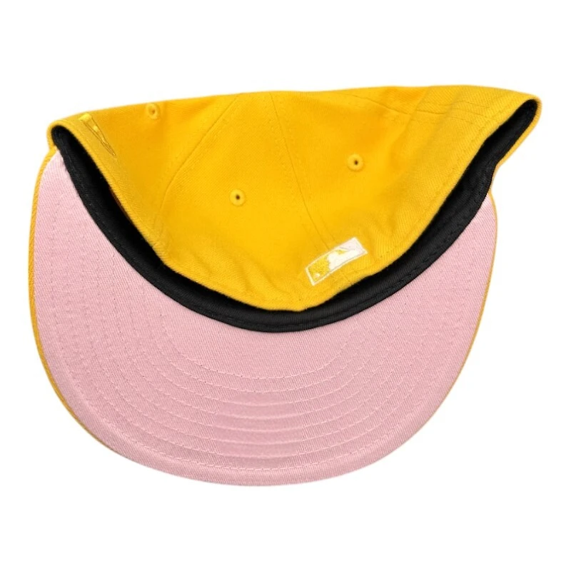Los Angeles Dodgers Yellow "Pinky Collection" 60th Dodger Stadium Anniversary Patch Pink UV New Era 59FIFTY Fitted Hat