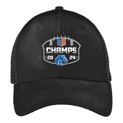 Boise State Broncos Black Zephyr Mountain West Champs Adjustable Snapback Hat