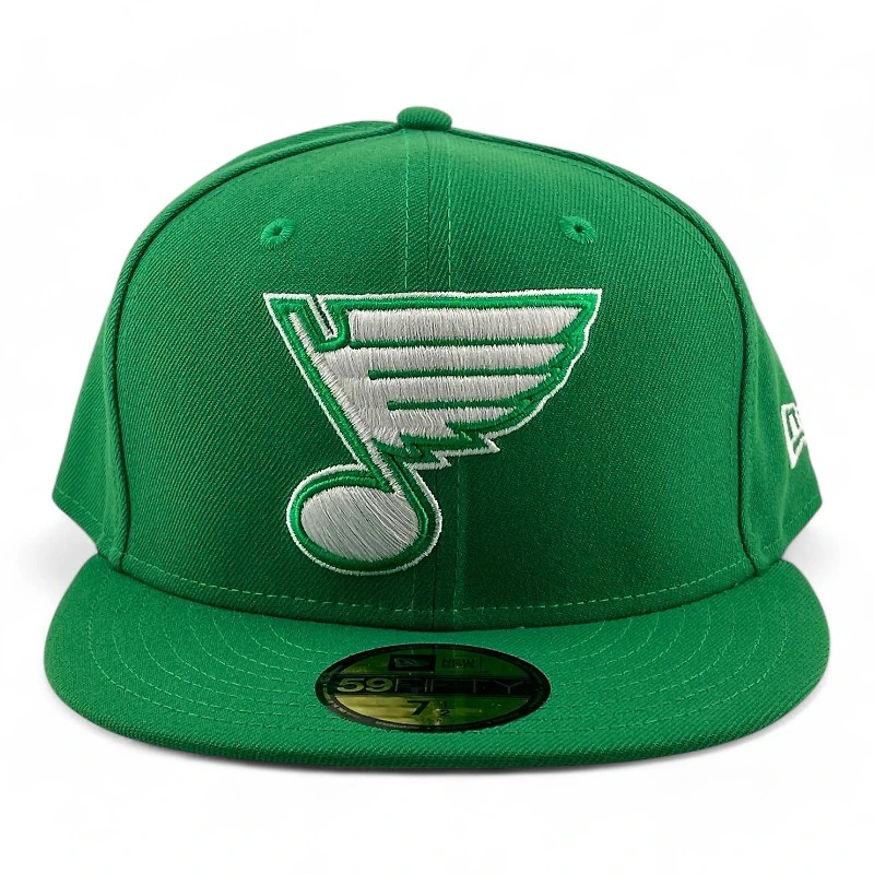 St. Louis Blues Green and White Gray UV NHL New Era 59FIFTY Fitted Hat