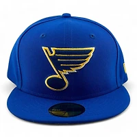St. Louis Blues Royal Blue with Yellow Gray UV NHL New Era 59FIFTY Fitted Hat