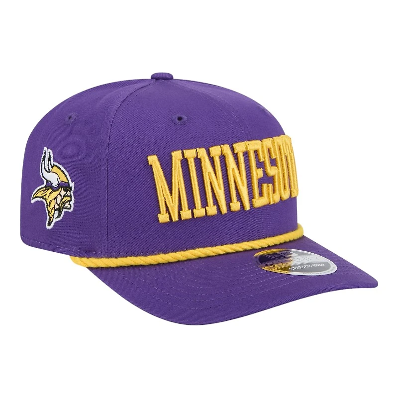 Minnesota Vikings Purple with Yellow Rope New Era 9SEVENTY Stretch Snap Hat