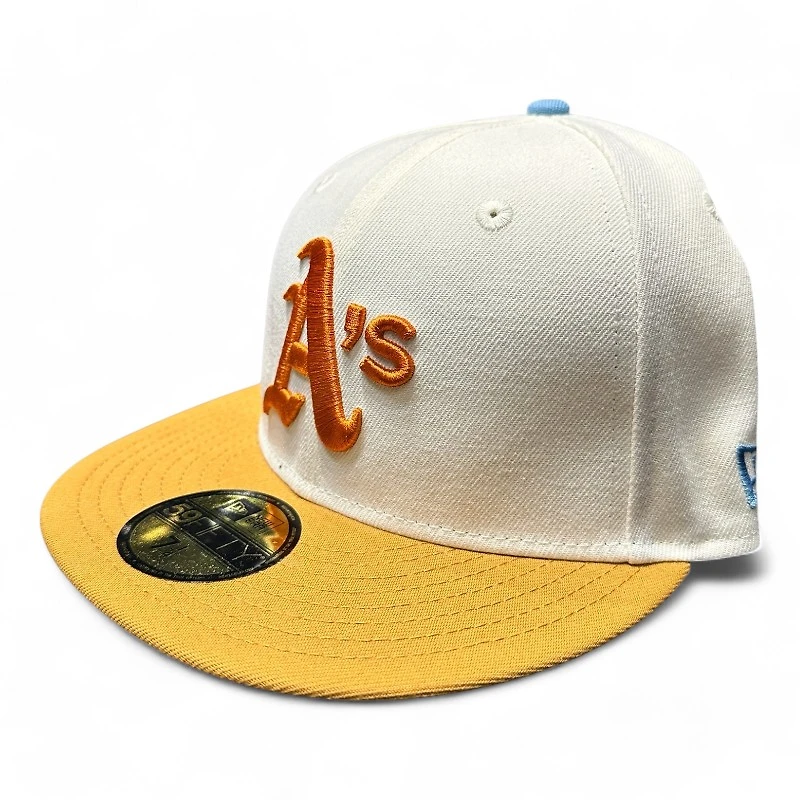 Oakland Athletics Chrome Two Tone 1989 World Series Patch Icy Blue UV New Era 59FIFTY Fitted Hat