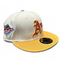 Oakland Athletics Chrome Two Tone 1989 World Series Patch Icy Blue UV New Era 59FIFTY Fitted Hat