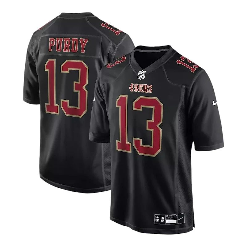 San Francisco 49ers Brock Purdy Carbon Black Nike Fashion Game Jersey