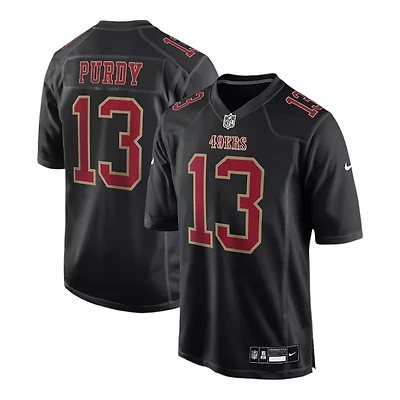 San Francisco 49ers Brock Purdy Carbon Black Nike Fashion Game Jersey