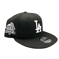 Los Angeles Dodgers Black and White 2024 World Series Champs Stitched Patch Grey UV New Era 9FIFTY Snapback Hat