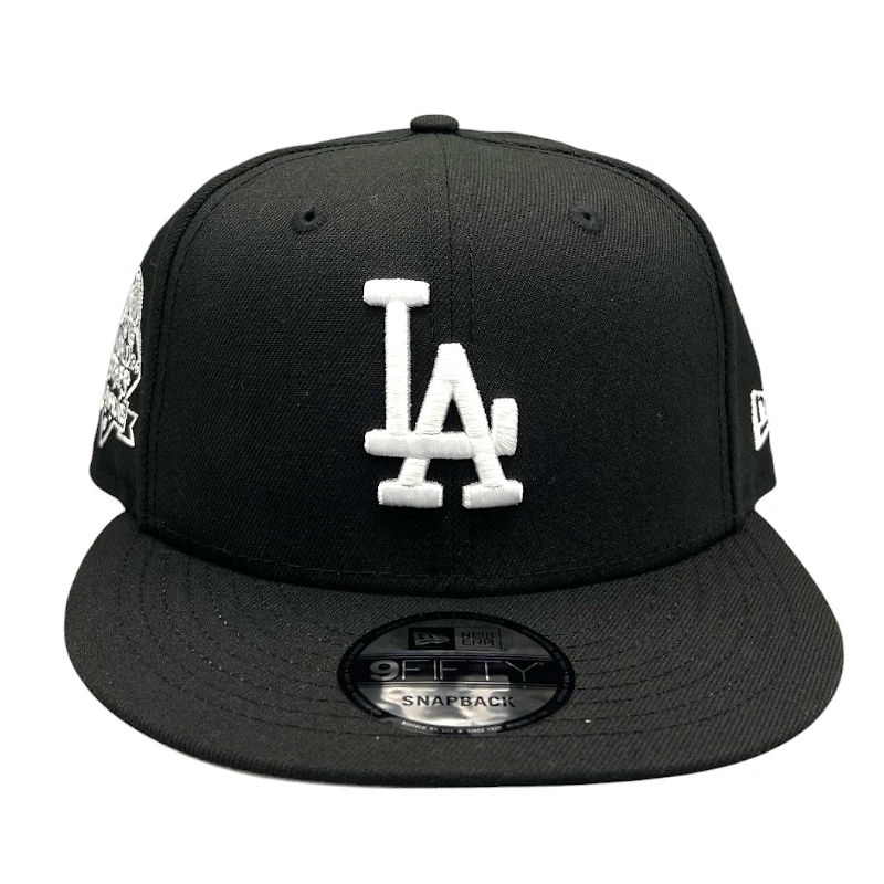 Los Angeles Dodgers Black and White 2024 World Series Champs Stitched Patch Grey UV New Era 9FIFTY Snapback Hat
