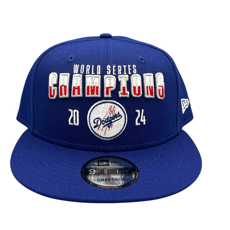 Los Angeles Dodgers Royal 2024 World Series Champs Front Logo Grey UV New Era 9FIFTY Snapback Hat
