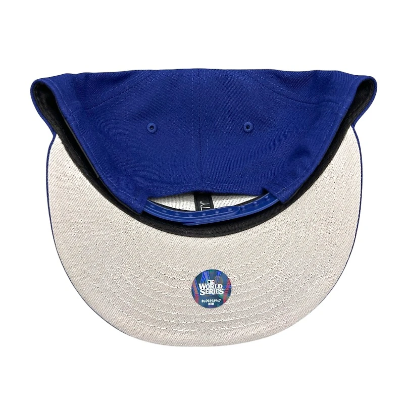 Los Angeles Dodgers Royal 2024 World Series Champs Front Logo Grey UV New Era 9FIFTY Snapback Hat