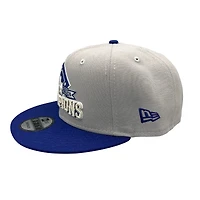 Los Angeles Dodgers Grey and Royal 2024 World Series Champs Front Logo Grey UV New Era 9FIFTY Snapback Hat