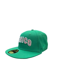 Mexico Green White and Red Flag Patch Gray UV New Era 59FIFTY Fitted Hat