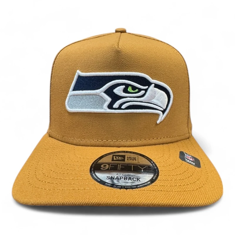 Seattle Seahawks Light Bronze New Era 9FIFTY A-Frame Snapback Hat