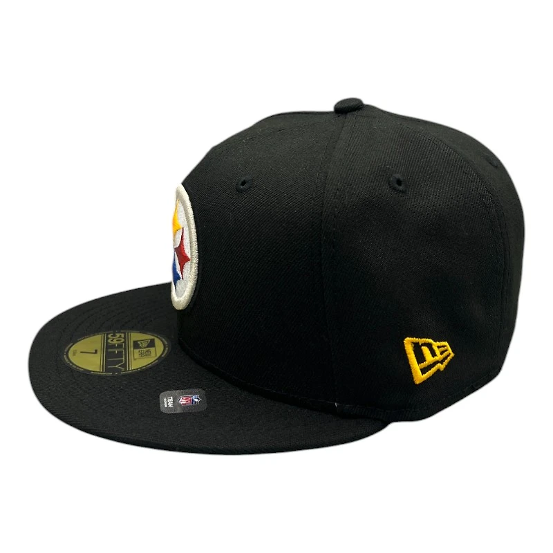 Pittsburgh Steelers Black 2003 Draft Patch Green UV NFL New Era 59FIFTY Fitted Hat