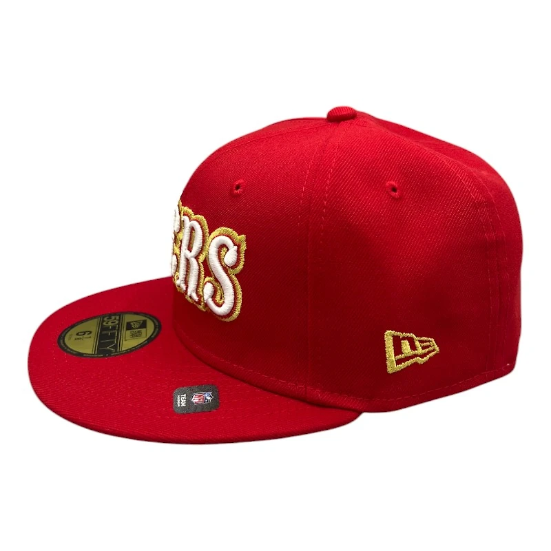 San Francisco 49ers Red 1996 Draft Patch Green UV NFL New Era 59FIFTY Fitted Hat