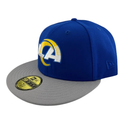 Los Angeles Rams Royal Blue and Light Gray UV New Era 59FIFTY Fitted Hat