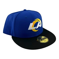 Los Angeles Rams Royal Blue and Black UV New Era 59FIFTY Fitted Hat