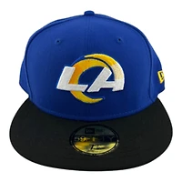 Los Angeles Rams Royal Blue and Black UV New Era 59FIFTY Fitted Hat