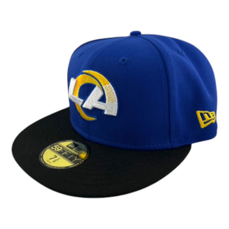 Los Angeles Rams Royal Blue and Black UV New Era 59FIFTY Fitted Hat