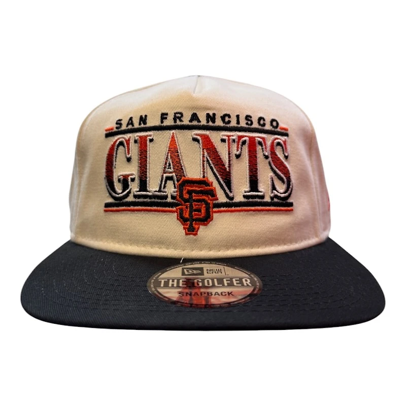 San Francisco Giants Chrome and Black Golfer Hat New Era Snapback Hat