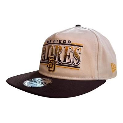 San Diego Padres Chrome and Brown Golfer Hat New Era Snapback Hat