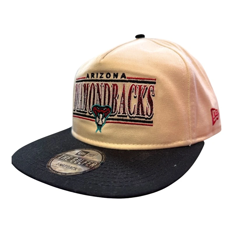Arizona Diamondbacks Chrome and Black Golfer Hat New Era Snapback Hat