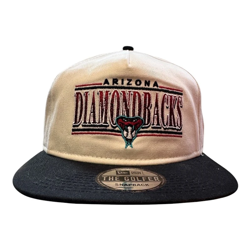 Arizona Diamondbacks Chrome and Black Golfer Hat New Era Snapback Hat