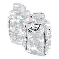 Youth Philadelphia Eagles 2024 Salute to Service Arctic Camo Nike Pullover Hoodie
