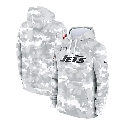 Youth New York Jets 2024 Salute to Service Arctic Camo Nike Pullover Hoodie