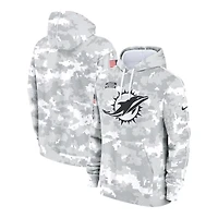 Youth Miami Dolphins 2024 Salute to Service Arctic Camo Nike Pullover Hoodie