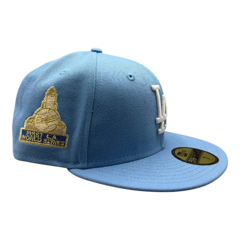 Los Angeles Dodgers Light Blue "Pinky Collection" First LA WS Patch Pink UV New Era 59FIFTY Fitted Hat