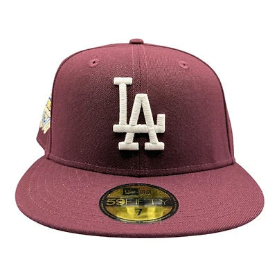 Los Angeles Dodgers Maroon "Pinky Collection" 50th Anniversary Patch Pink UV New Era 59FIFTY Fitted Hat