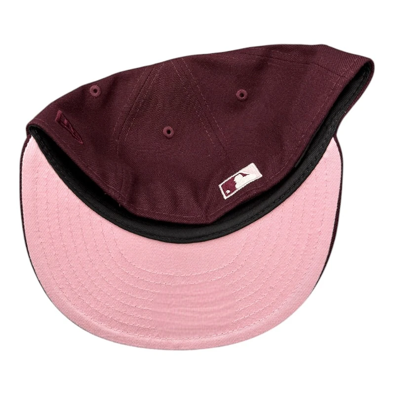 Los Angeles Dodgers Maroon "Pinky Collection" 50th Anniversary Patch Pink UV New Era 59FIFTY Fitted Hat