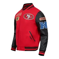 San Francisco 49ers Area Code Pro Standard Rib Wool Varsity Jacket