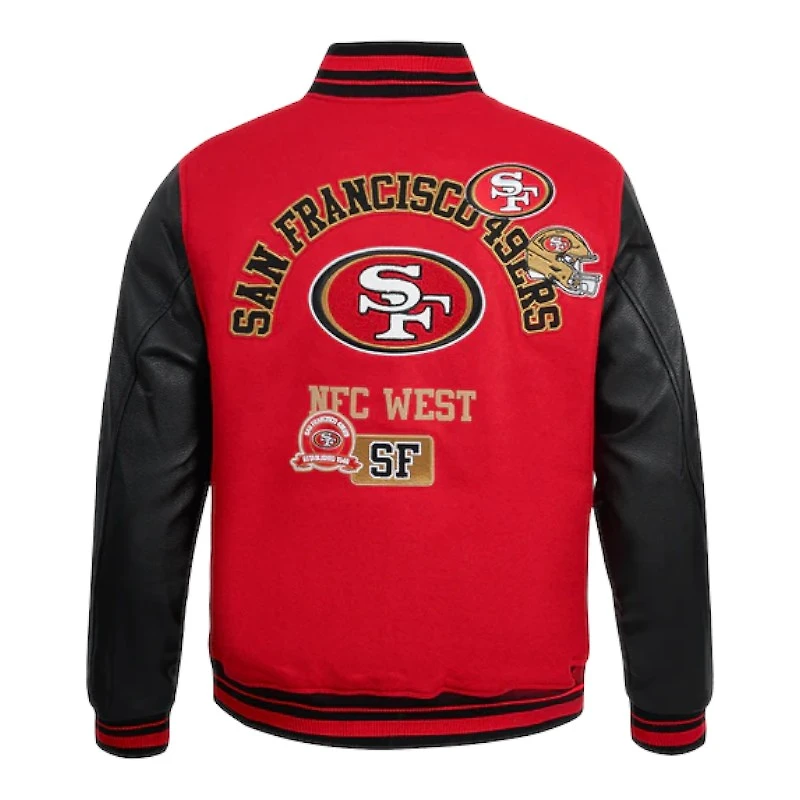 San Francisco 49ers Area Code Pro Standard Rib Wool Varsity Jacket