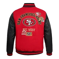San Francisco 49ers Area Code Pro Standard Rib Wool Varsity Jacket