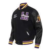 Los Angeles Lakers Team Pennants Pro Standard Rib Wool Varsity Jacket