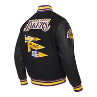 Los Angeles Lakers Team Pennants Pro Standard Rib Wool Varsity Jacket