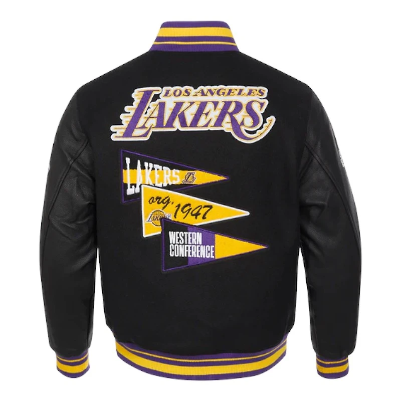 Los Angeles Lakers Team Pennants Pro Standard Rib Wool Varsity Jacket