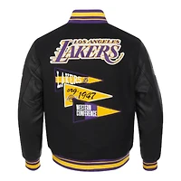 Los Angeles Lakers Team Pennants Pro Standard Rib Wool Varsity Jacket