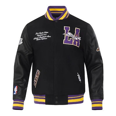 Los Angeles Lakers Team Pennants Pro Standard Rib Wool Varsity Jacket