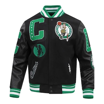 Boston Celtics Mashup Pro Standard Rib Wool Varsity Jacket