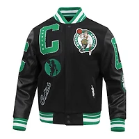 Boston Celtics Mashup Pro Standard Rib Wool Varsity Jacket