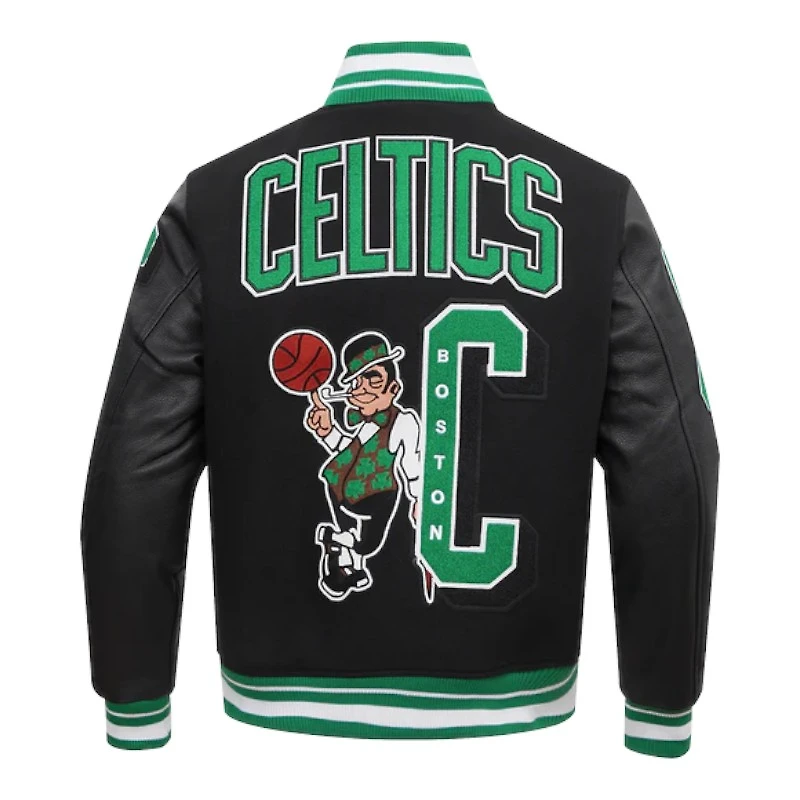 Boston Celtics Mashup Pro Standard Rib Wool Varsity Jacket