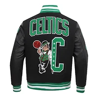 Boston Celtics Mashup Pro Standard Rib Wool Varsity Jacket