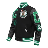 Boston Celtics Mashup Pro Standard Rib Wool Varsity Jacket