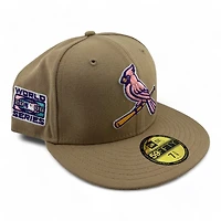 St. Louis Cardinals Khaki 2006 WS Patch Pink UV New Era 59FIFTY Fitted Hat