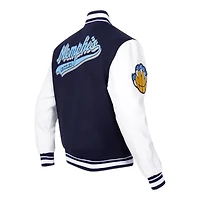 Memphis Grizzlies Script Tail Pro Standard Rib Wool Varsity Jacket