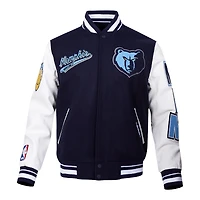 Memphis Grizzlies Script Tail Pro Standard Rib Wool Varsity Jacket