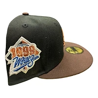 Atlanta Braves Black and Walnut 1999 World Series Patch Green UV New Era 59FIFTY Fitted Hat