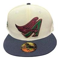 Los Angeles Angels Chorme and Navy 50th Anniversary Patch Green UV New Era 59FIFTY Fitted Hat